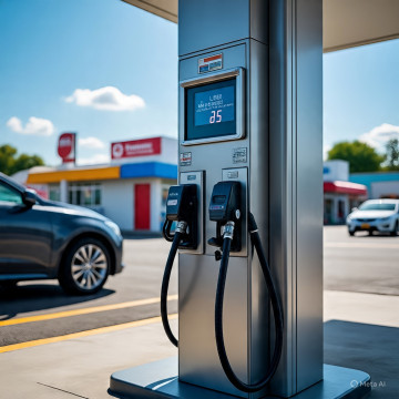 Ilustrasi pom bensin (Meta AI)